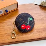 LV Round Coin Purse Monogram Cherry