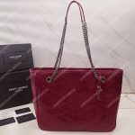 Saint Laurent Large Niki Shopping Bag Dark Red