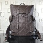 LV Christopher Backpack Autruche Brown