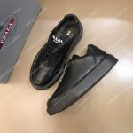 Prada Leather Sneakers Black/Black Sole