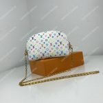 LV Multicolor Cosmetic Pouch GM White
