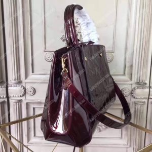 LV Montaigne MM Tote Bag Monogram Vernis Amarante - Image 3