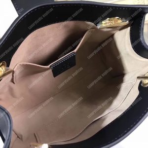 Gucci Padlock Small GG Bees Shoulder Bag Black - Image 4