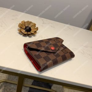 LV Victorine Wallet Damier Ebene Cerise Red - Image 4