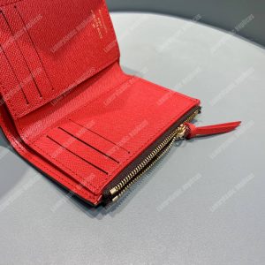 LV Victorine Wallet Damier Ebene Cerise Red - Image 9