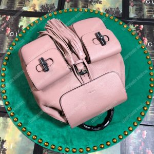 Gucci Leather Bamboo Tassel Backpack Magnolia - Image 9
