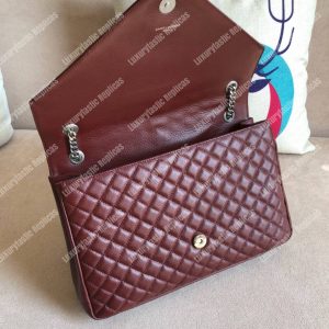Saint Laurent Classic Large Soft Envelope Dark Red - Image 4