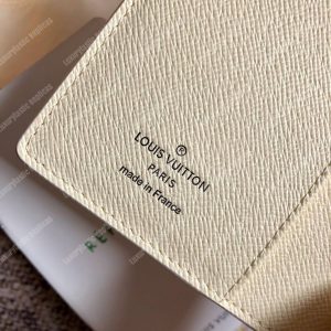 LV Small Ring Agenda Cover Damier Ebene White - Image 6
