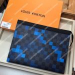 LV Pochette Voyage MM Damier Graphite Pixel Blue