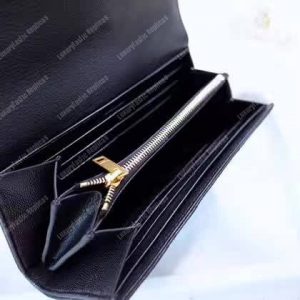 Saint Laurent Monogram Large Flap Wallet Black De Poudre - Image 6