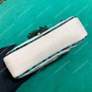 Gucci GG Marmont Matelassé Super Mini Bag Green Snakeskin Trim - Image 5