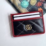 Gucci GG Marmont Card Case Twisted Black