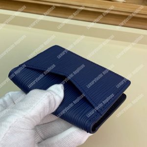 LV Pocket Organizer Epi Leather Marine Bleu Initals - Image 8