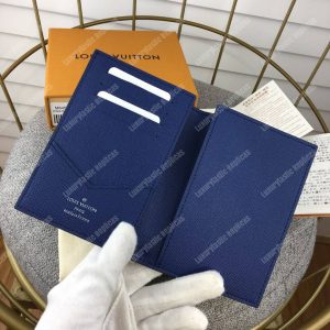 LV Passport Cover Taiga Monogram Cobalt - Image 3