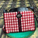 Gucci Rajah Tweed Large Totoe White/Red