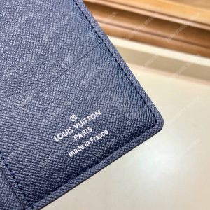 LV Taiga Leather Pocket Organizer Bleu Marine - Image 6