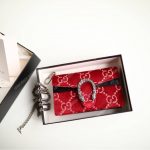 Gucci Dionysus GG Velvet Super Mini Bag Red
