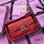 Gucci Padlock Continental Wallet Red