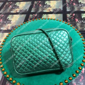 Gucci Laminated Leather Small Shoulder Bag Green - Image 5