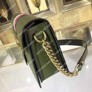 Gucci GG Marmont Stylish Striped Canvas Bag Green - Image 5