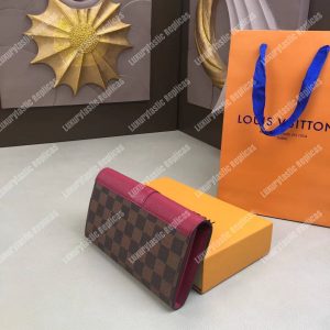 LV Clapton Wallet Damier Ebene Raisin - Image 6