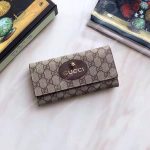Gucci Neo Vintage GG Supreme Continental Wallet Brown