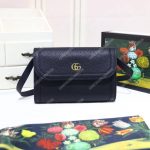 Gucci GG Calfskin Mini Shoulder Flap Bag Black