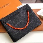 LV A4 Pouch Taurillon Leather Black