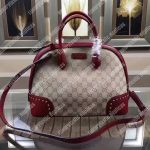 Gucci GG Canvas Top Handle Bag Red