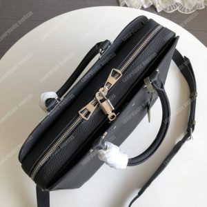 LV Armand Briefcase MM Black/Khaki Green - Image 5