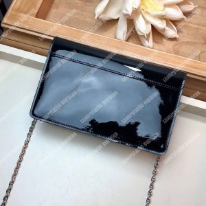 LV Cherrywood Chain Wallet Patent Leather Monogram Noir - Image 3