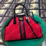 Gucci Re(Belle) Medium Shoulder Bag Suede Red