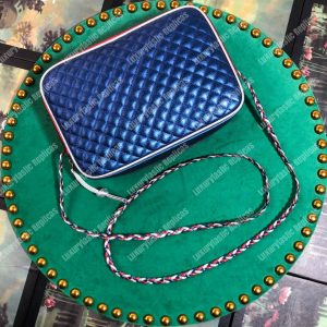 Gucci Laminated Leather Small Shoulder Bag Red/White - Image 3