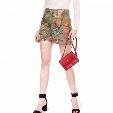 Gucci GG Calfskin Mini Shoulder Flap Bag Red - Image 4