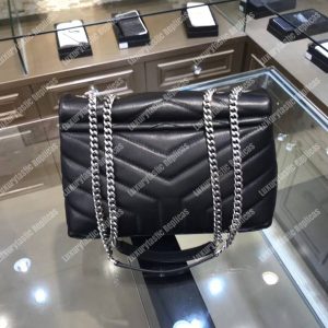 Saint Laurent Loulou Small In “Y” Matelassé Leather Black - Image 8