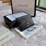 Gucci Animalier Leather Card Case Black
