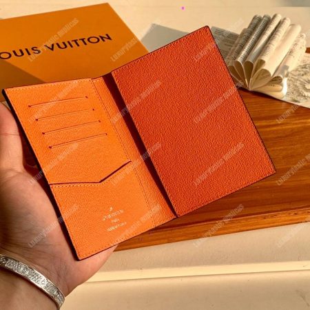 LV Passport Cover Orange - Image 5