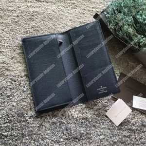 LV Brazza Wallet Epi Leather Navy Blue - Image 6