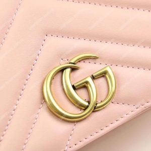 Gucci GG Marmont Mini Leather Bag Pink - Image 8