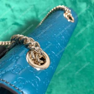 Gucci Emily Mini Micro Guccissima Bag Blue - Image 4