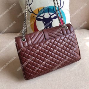 Saint Laurent Classic Large Soft Envelope Dark Red - Image 9