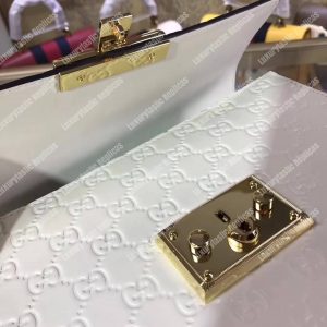 Gucci Padlock Small Signature Top Handle Bag White - Image 5