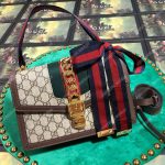 Gucci Sylvie GG Supreme Canvas Mini Bag Brown