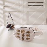 Gucci GG Marmont Animal Stud Matelassé Belt Bag White