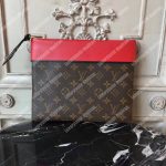 LV Pochette Tuileries Monogram Coated Canvas Red