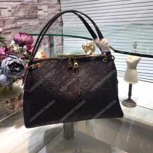 LV Ponthieu PM Monogram Empreinte Leather Marine Rouge - Image 3