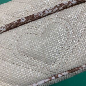 Gucci GG Marmont Matelassé Super Mini Bag Cream Snakeskin Trim - Image 7