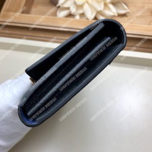 LV Capucines Wallet Taurillon Noir Leather Monogram Blue Flowers - Image 5