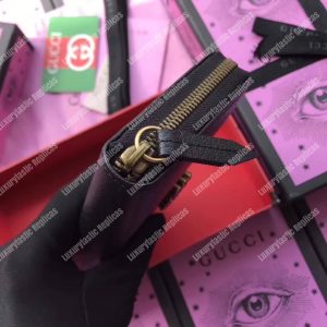 Gucci Leather Zip Around Wallet Black - Image 7