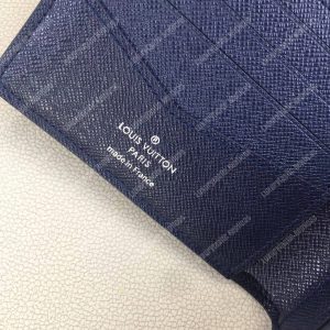 LV Slender ID Wallet Taiga Leather Bleu Marine - Image 9